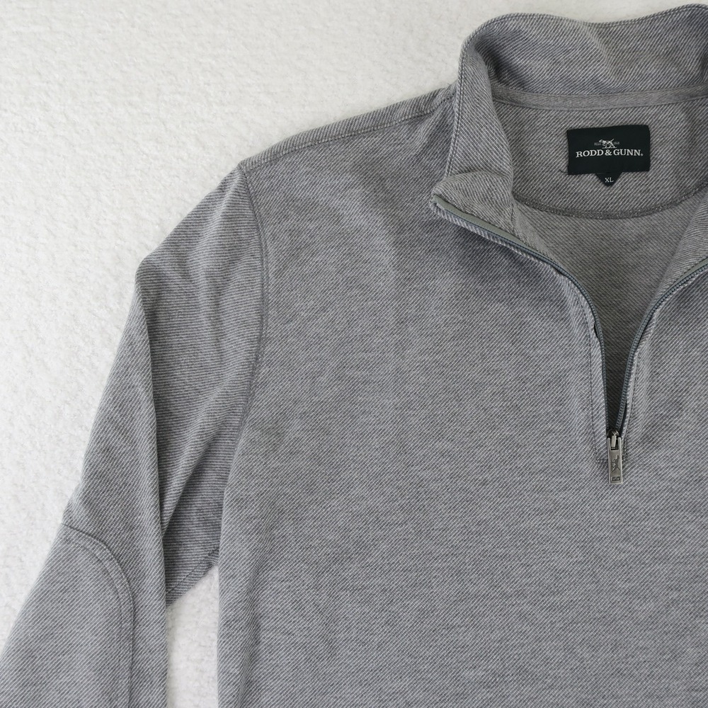 Rodd & Gunn Mens 1/4 Zip Pullover Sweater XL Gray - Picture 3 of 12